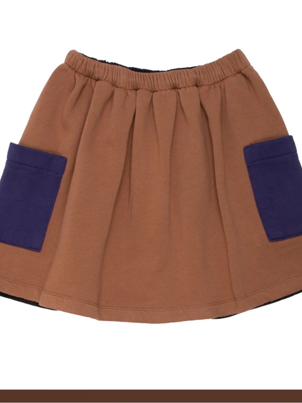 Girls Brown Skirt with Purple Pockets Sz 4Y